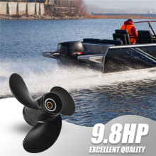 8.9*8.5 Black Boat Outboard Propeller for 2 Stroke 9.8HP Aluminum Alloy 3B2-64517-0 Boat Motor