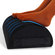 Ergonomic Memory Foam Foot Rest Under Desk for Office Chair, Non Slip Base, Washable Cover, Pain Relief