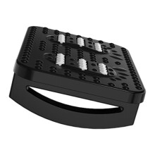 Under Desk Foot Rest with Dual Massage Rollers, Ergonomic Rocking Stool for Office and Home, Black