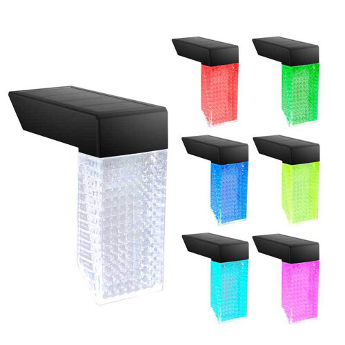 Lampada solare da parete per esterni, impermeabile, a LED, per recinzione, 1 pezzo 2