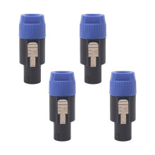 Wtyk GłOśNikowy Twist Lock 4-Biegunowy Wtyk GłOśNikowy Kompatybilny z Neutrik Speakon NL4FC, NL4FX, NLT4X, NL2FC - 4 PACK