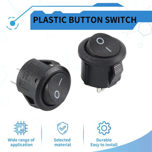 2x /Off Self Latching Press Buttons Rocker  Toggle for Car Auto Boat black
