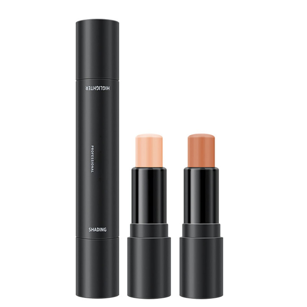 Dual Ended Contour and Highlighter Stick Set Creamy Blendable Vegan Face Shaping Makeup Kit EzH380