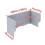 Foldable Desk Divider Privacy Panel with Noise Reduction and Splashproof Surface for Office and Students 100cm Grey 2