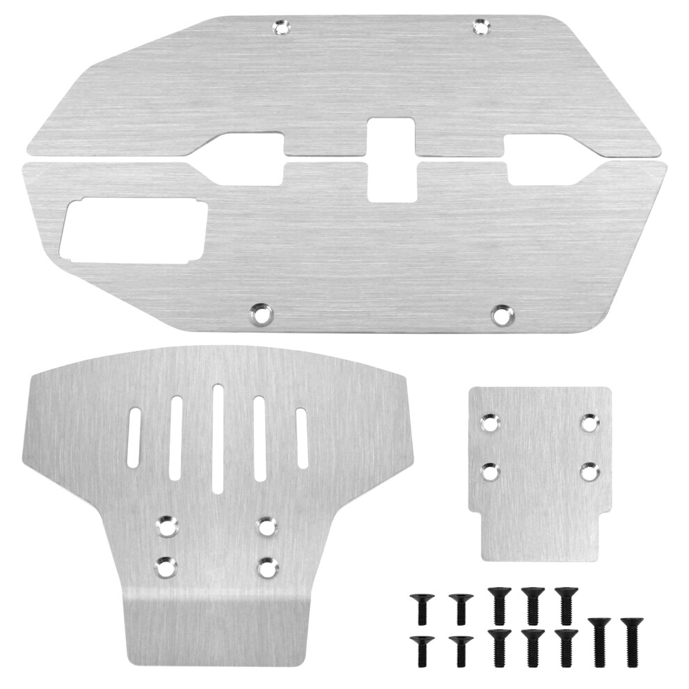Skid Plate Set Stainless Steel Front And Rear Rc Car Chassis Armor Guard For Traxxas Slash 2Wd 9330225620792