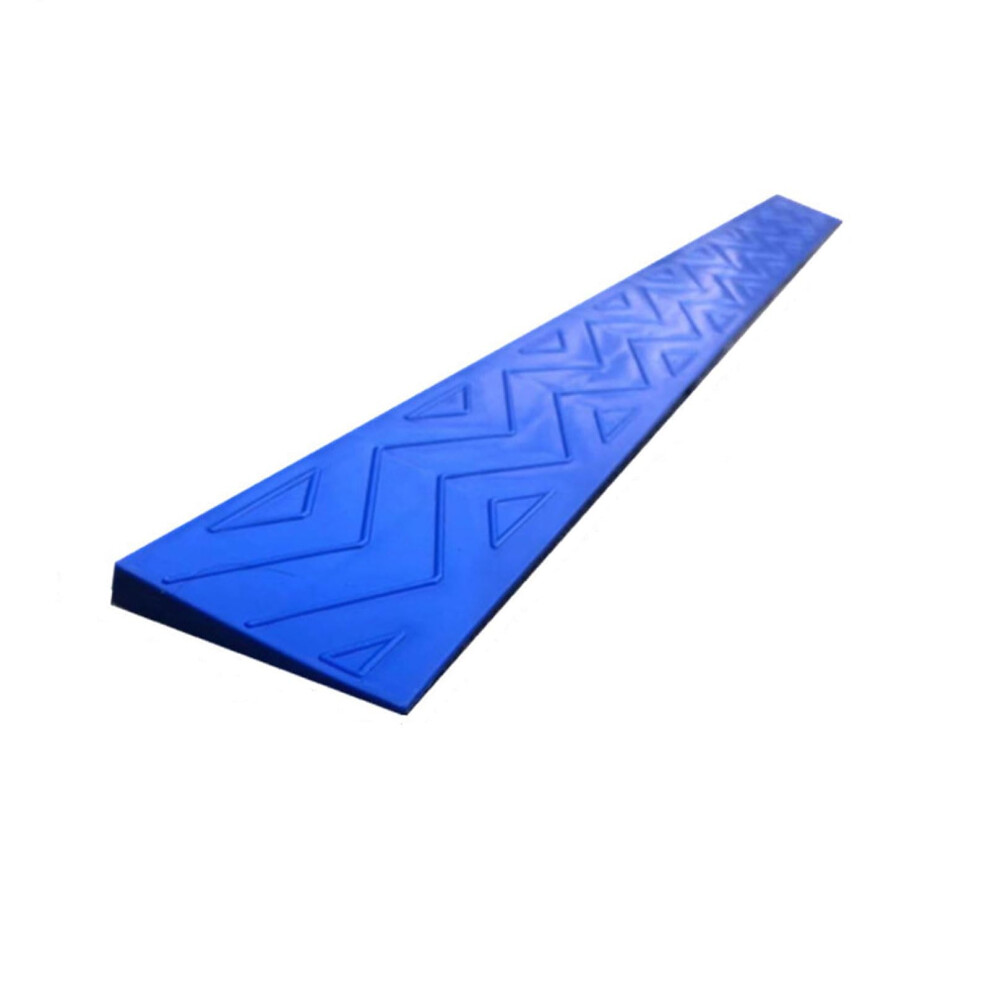 Blue Threshold Ramp 1.5Cm Nonslip Lightweight Pvc Curb Ramp For Doorways Wheelchairs Scooters
