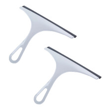 2 Pack Shower Squeegee for Glass Doors, Silicone Window Cleaning Tool with Flexible Blade and Non‑Slip Grip