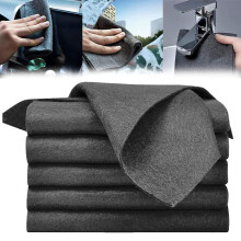 20 Pcs Gray Thickened Microfiber Cleaning Cloths for Streak Glass and Fast Water Absorption