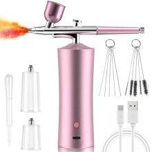 Cordless Rechargeable Airbrush Kit 32PSI Pressure 0.3mm Nozzle with USBC Charging for Makeup, Nail Art, Painting