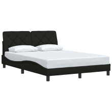 vidaXL sengestel uden madras, sort, 120x200 cm, betrukket med stof