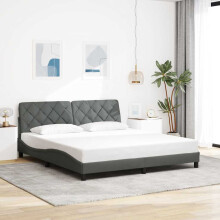vidaXL sengestel uden madras mørkegrå 180x200 cm betrukket med stof