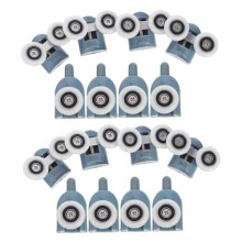 8 Sets Double Wheel Nylon Shower Door Rollers for Sliding Glass Doors, Smooth Sliding Motion, Easy Installation