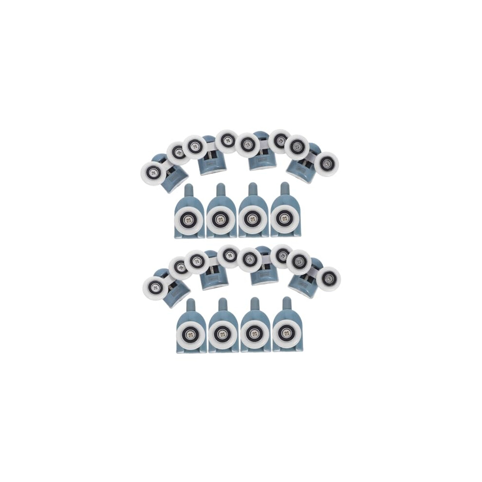 8 Sets Double Wheel Nylon Shower Door Rollers For Sliding Glass Doors, Smooth Sliding Motion, Easy Installation 9330225576235