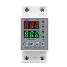 DIN Rail Voltage Protection Relay 230V 63A Adjustable Over and Under Voltage Protector for Home