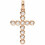 AMEN Mod. CROCE PICCOLA Argento IP Oro rosa e Zirconi 1