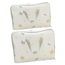 2pcs Large Capacity Oxford Storage Bags Waterproof Foldable Travel Organizers for Clothes and Bedding