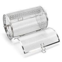 Stainless Steel Rotisserie Drum 14x18cm Oven Roaster Basket for Coffee Beans Nuts Even Roasting