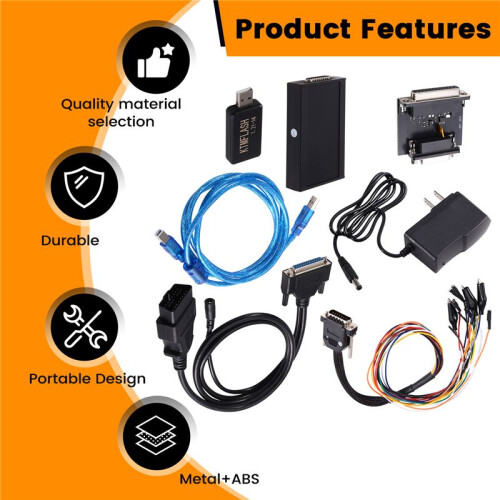 Car ECU Programmer Tool with USB Dongle Read&Write ECU V1.21-14 PCM FLASH Tool US Plug