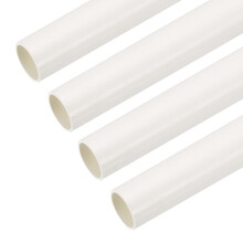 16mm PVC Conduit Pipe White Pack of 4, Rigid Electrical Conduit Tube for Easy Installation and Cable Protection