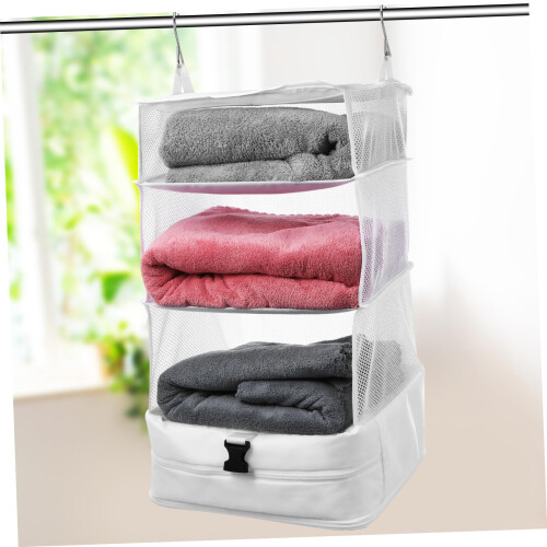 Travel Hanging Organizer with Foldable Packing Cube, Multi Compartment Design, Durable Oxford Fabric 1
