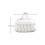 Ceramic Tissue Box Cover for Bathroom Vanity, Modern White Square Holder with Easy Clean Surface 2