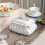 Ceramic Tissue Box Cover for Bathroom Vanity, Modern White Square Holder with Easy Clean Surface 3