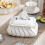 Ceramic Tissue Box Cover for Bathroom Vanity, Modern White Square Holder with Easy Clean Surface 4