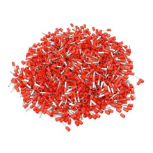 Red E0308 Wire Ferrule Connector Set, Tinned Copper Insulated Crimp Terminal for Reliable Wire Connection