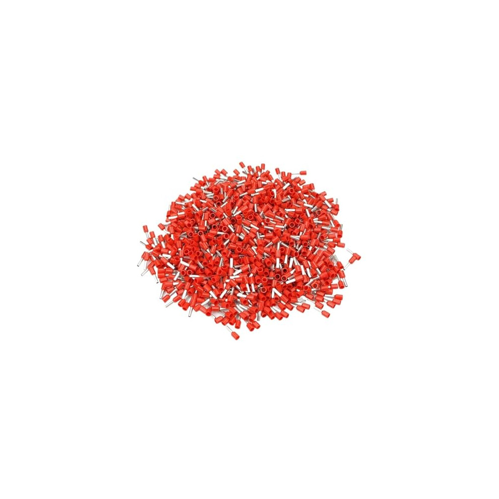 Red E0308 Wire Ferrule Connector Set, Tinned Copper Insulated Crimp Terminal For Reliable Wire Connection 9330225577515