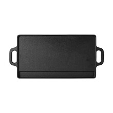 17 Inch Cast Iron Grill Topper with Easy Grip Handles for Even Heat Distribution and Outdoor Cooking
