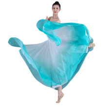 Women's Lyrical Dance-gradient coral green 720 degrees 85 long