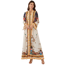 Fashion Long Sleeve Muslims Long Dresses Kaftan Abayas-XL