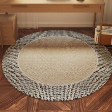 Round Office Chair Mat for Hardwood Floor 100x100cm Non Slip Desk Chair Floor Protector Brown Suede