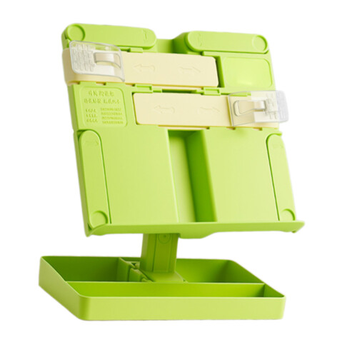 Space Saving Foldable Reading Stand with Page Clip-Green