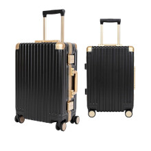20 Inch Carry On Luggage Hardshell Suitcase with 360 Spinner Wheels TSA Lock Expandable Design Black