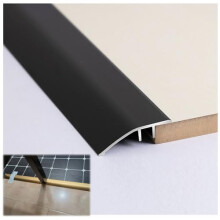 Aluminum Floor Transition Strip 900mm Black Door Threshold Trim for Tile and Carpet, Smooth Durable Finish