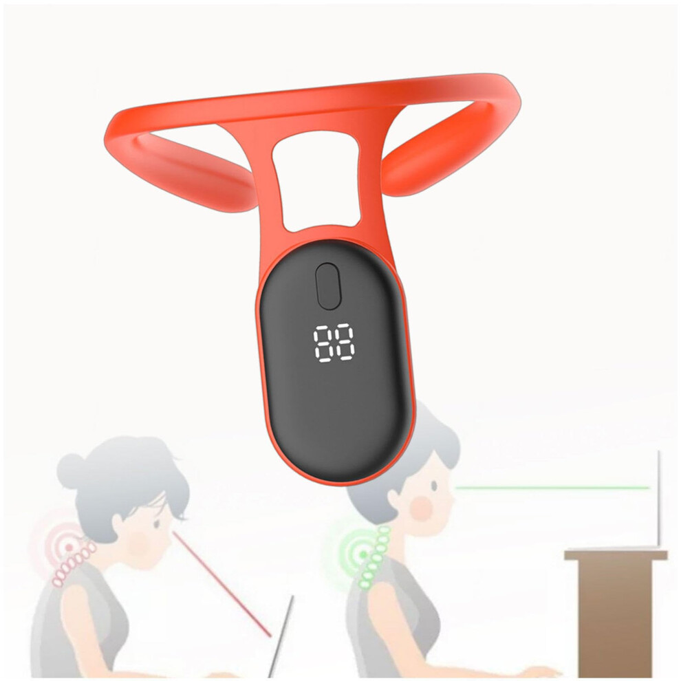 Orange Smart Posture Corrector With Vibration Reminder, Usb Rechargeable Trainer For Teens,