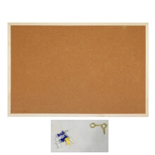 DoubleSided Cork Bulletin Board with Natural Pine Frame, Wall Mounted Small Notice Board 30x40cm