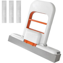 Mini Sponge Mop SelfSqueeze Foldable Desk Mop for Kitchen Counter Wet Dry Cleaning (Orange 1PC)