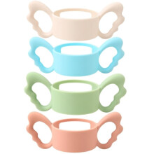 4 Pack Silicone Baby Bottle Handles for Wide Neck Bottles – Ergonomic Soft Grip, Easy Carry, Color Coded Set