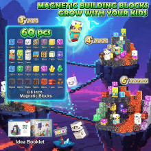 (FewMummies) High-Rated 100pcs/.60pcs Magnetic Building Blocks, Sensory Toys for Children, Perfect Birthday Gift for Boys And Girls Aged 3-12
