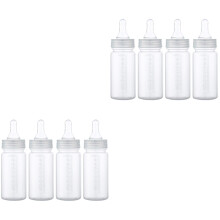 3 oz Plastic Baby Bottle with Scale 36 Months Stage 2 Feeding For Gas SpitUp Set Of 8