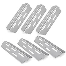 Stainless Steel Heat Deflector and Flavorizer Bars Replacement for Weber Genesis II LX E/ES640 66796 66687, Set of 6