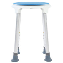 Adjustable Shower Chair with 360 Rotation Seat, FiveLevel Height, NonSlip Cushion for Elderly Bathroom