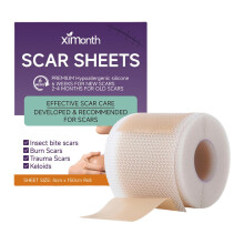 Medical Grade Silicone Scar Sheets Roll for Keloid and CSection Scar Removal, CuttoFit 1.6'x59'