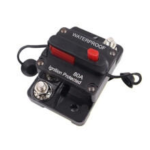Car Circuit Breaker 70A Waterproof Inline Fuse Holder 12V48V Resettable Marine Grade for Car Audio