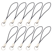 100 Pack Black Braided Phone Wrist Strap for Cell Phones and Cameras, Secure and Lightweight Fit