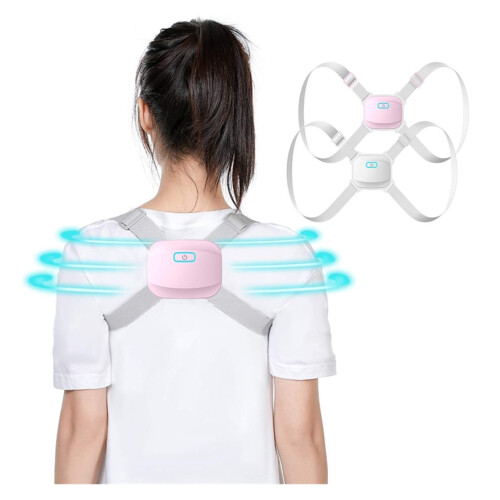 Intelligent Posture Corrector with Smart Posture Guidance, Adjustable Back Support Brace for Daily Use, Grey 1