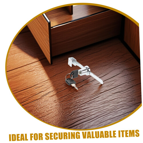 4pcs Keyless Glass Cabinet Lock Set, Durable Push Latch for Sliding Display Doors, Easy Operation 2