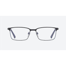 Rectangle Black Blue Light Blocking Reading Glasses +100 Strength for Clear Vision and Eye Comfort
